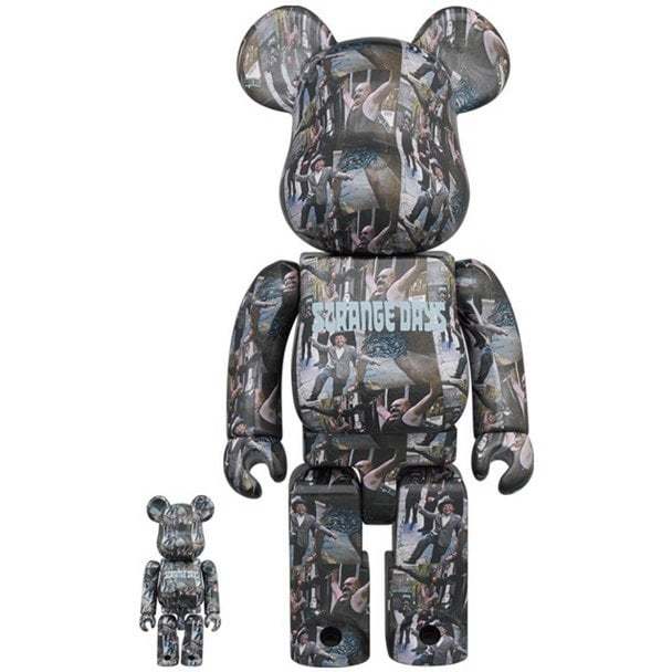400% and 100% Bearbrick set featuring Strange Days album art by The Doors