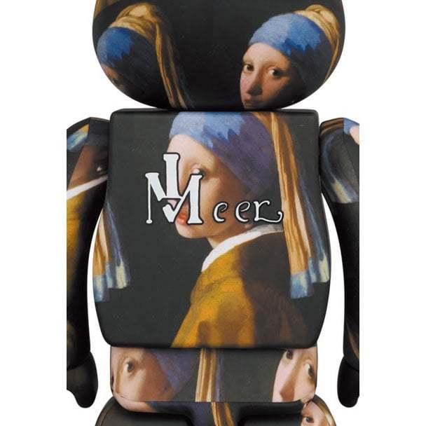 400% & 100% Bearbrick sæt - Girl with a Pearl Earring by Johannes Verm