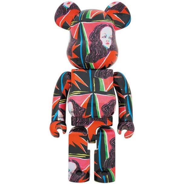 1000% Bearbrick - Goddess design by Saiko Otake, colorful art figure.