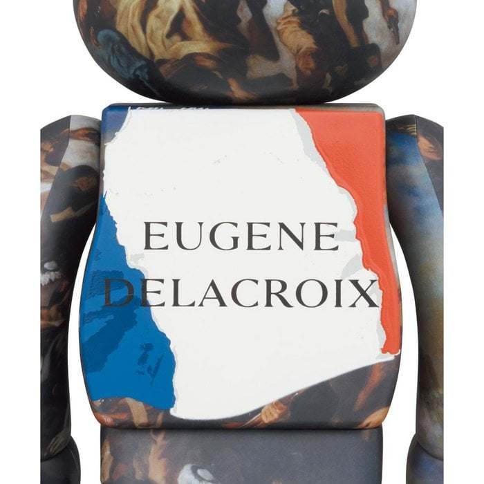 400% & 100% Bearbrick sæt - Eugène Delacroix (Liberty Leading the Peop