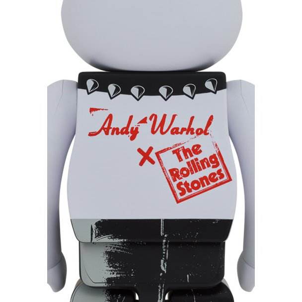 400% & 100% Bearbrick Sæt - The Rolling Stones (Sticky Fingers - White