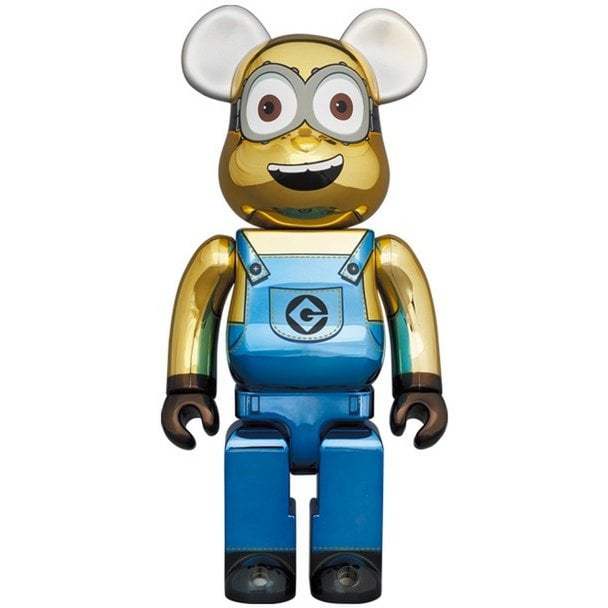1000% Bearbrick Minion Dave Chrome Edition from Despicable Me 3