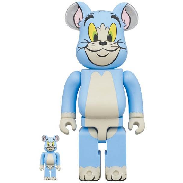 400% Bearbrick Tom Classic Color figure with smaller 100% Jerry figure from Tom & Jerry collection