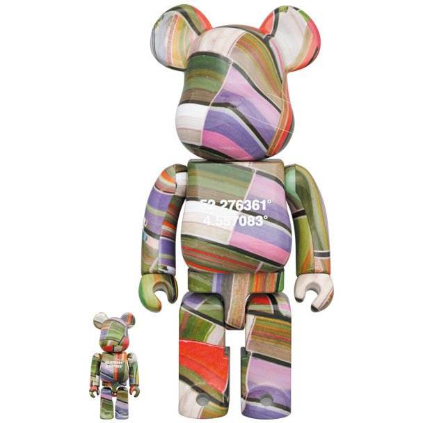400% & 100% Bearbrick sæt - Lisse Overview (Benjamin Grant),