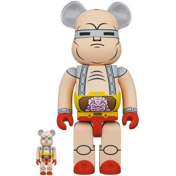 400% & 100% Bearbrick set featuring Krang's Robot from Teenage Mutant Ninja Turtles by Medicom Toys.