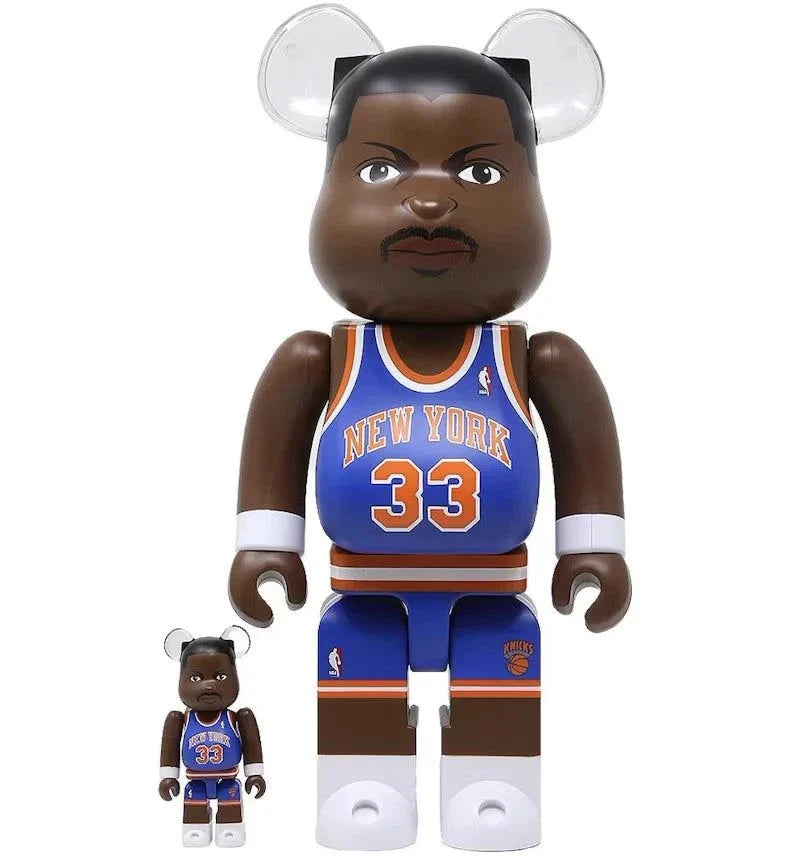 100% & 400% Bearbrick Sæt – Patrick Ewing (New York Knicks)
