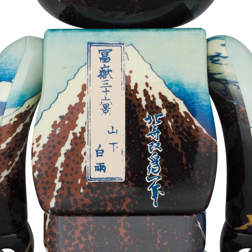 400% & 100% Bearbrick Sæt - Katsushika Hokusai (Sanka Hakuu)