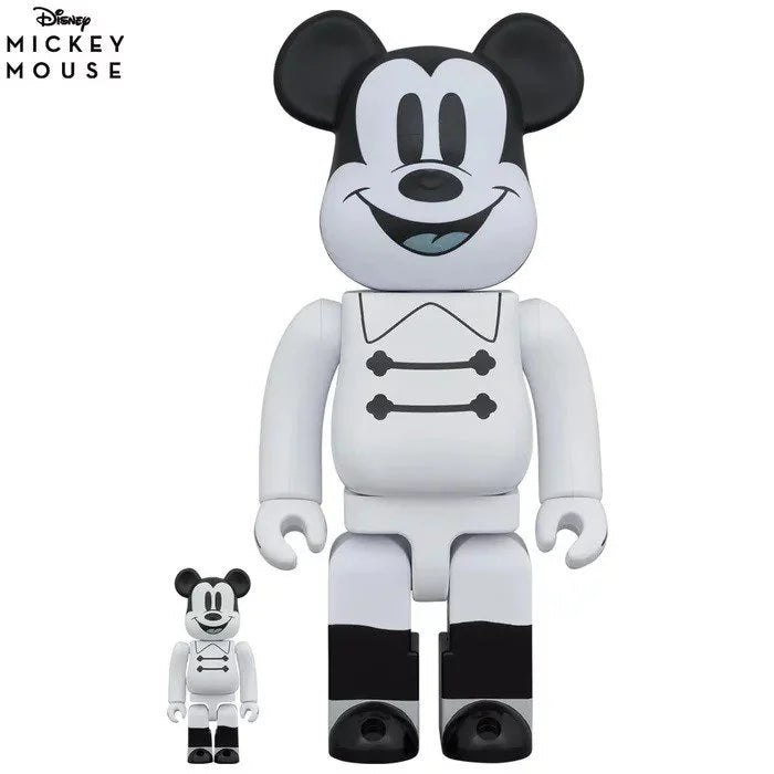 400% & 100%  Bearbrick sæt - Mickey Mouse (Nighttime)