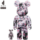 400% & 100% Bearbrick sæt - Pink Immortal Jellyfish (Benikurage)