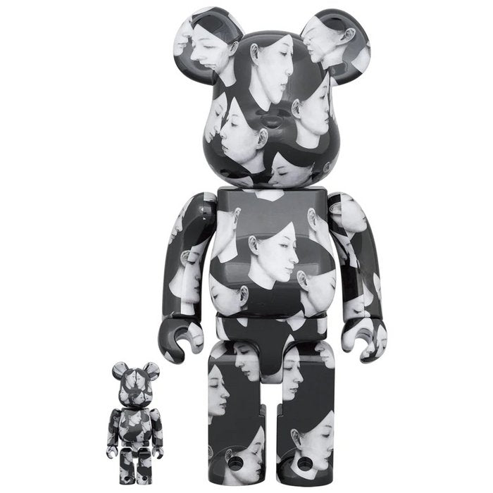 400%  & 100% Bearbrick sæt - Multiple Selves - Black Scandal (Yohji Yamamoto x Suzume Uchida)