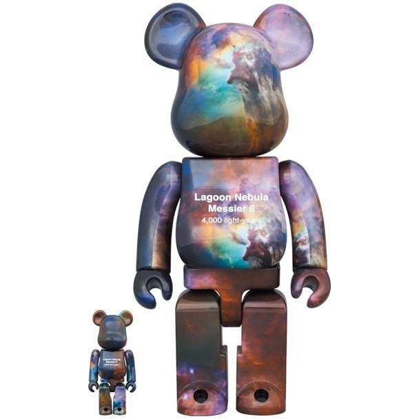 400% & 100% Bearbrick sæt - Hubble Space Telescope Lagoon Nebula (Messier 8)