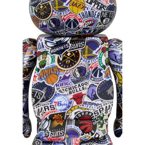 400% & 100% Bearbrick - NBA Logo Pattern