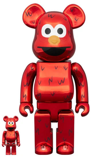 400% & 100% Bearbrick Sæt - Elmo (Chrome)