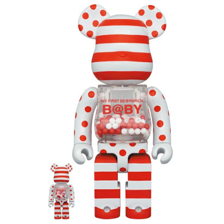 400% & 100% Bearbrick Sæt - My First Bearbrick Baby (Special Edition BWWT 3)