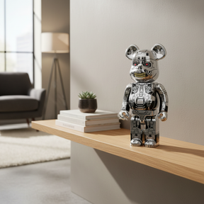 400 Bearbrick - 400% Bearbrick 1st Model White Chrome Edition