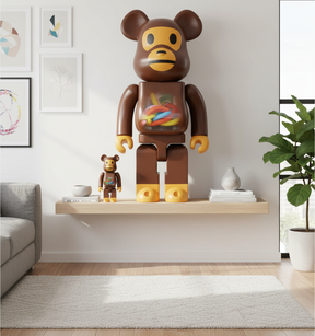400% & 100% Bearbrick sæt - Baby Milo and Banana by BAPE-Medicom Toy-Bearbrick