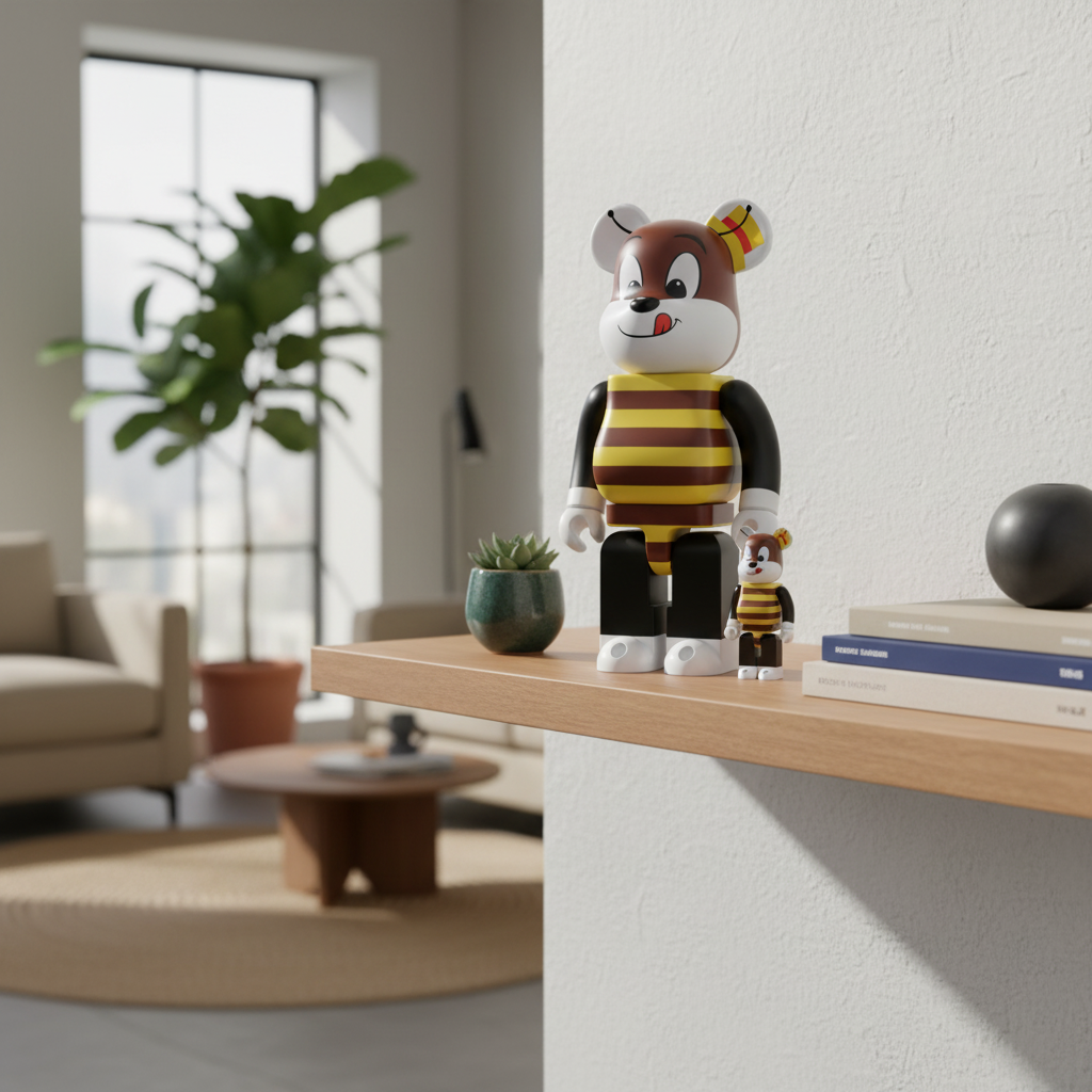 400% & 100% Bearbrick sæt – Kellogg's (Honey)-Medicom Toy-Bearbrick