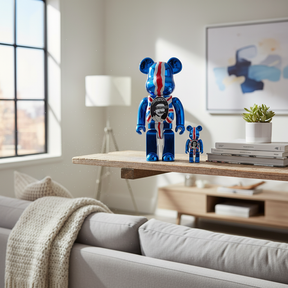 400% & 100% Bearbrick sæt - Sex Pistols - God save the Queen (Chrome Edition)-Medicom Toy-Bearbrick
