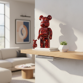 400% & 100% Bearbrick Sæt - Amplifier (Red) by HIDE-Medicom Toy-Bearbrick
