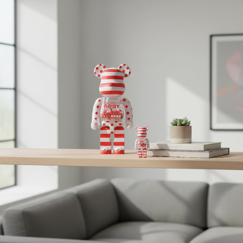 400% & 100% Bearbrick Sæt - My First Bearbrick Baby (Special Edition BWWT 3)