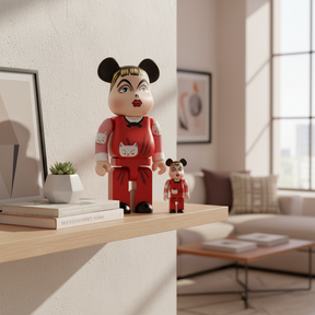 400% & 100% Bearbrick Sæt - NEKO ga Suki (Kuniyoshi Kaneko)-Medicom Toy-Bearbrick