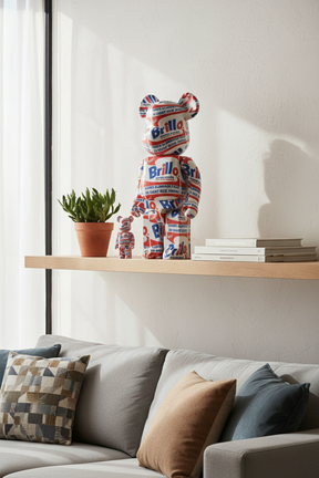 400% & 100% Bearbrick sæt - Andy Warhol (Brillo)-Medicom Toy-Bearbrick