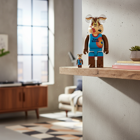 400% & 100% Bearbrick sæt - Wile E. Coyote (Space Jam 2)-Medicom Toy-Bearbrick
