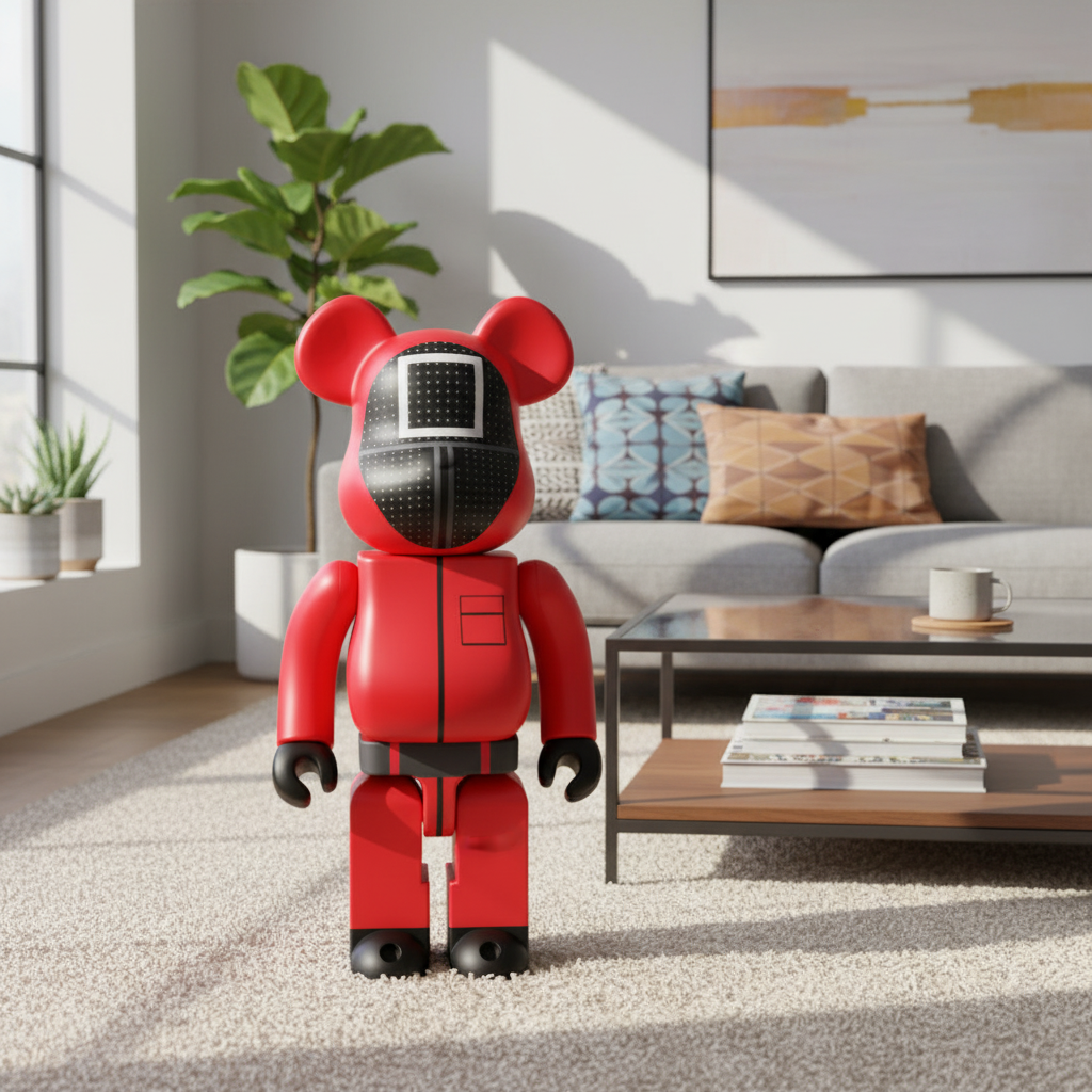 1000% Bearbrick - Squid Game (Square Guard)-Medicom Toy-Bearbrick