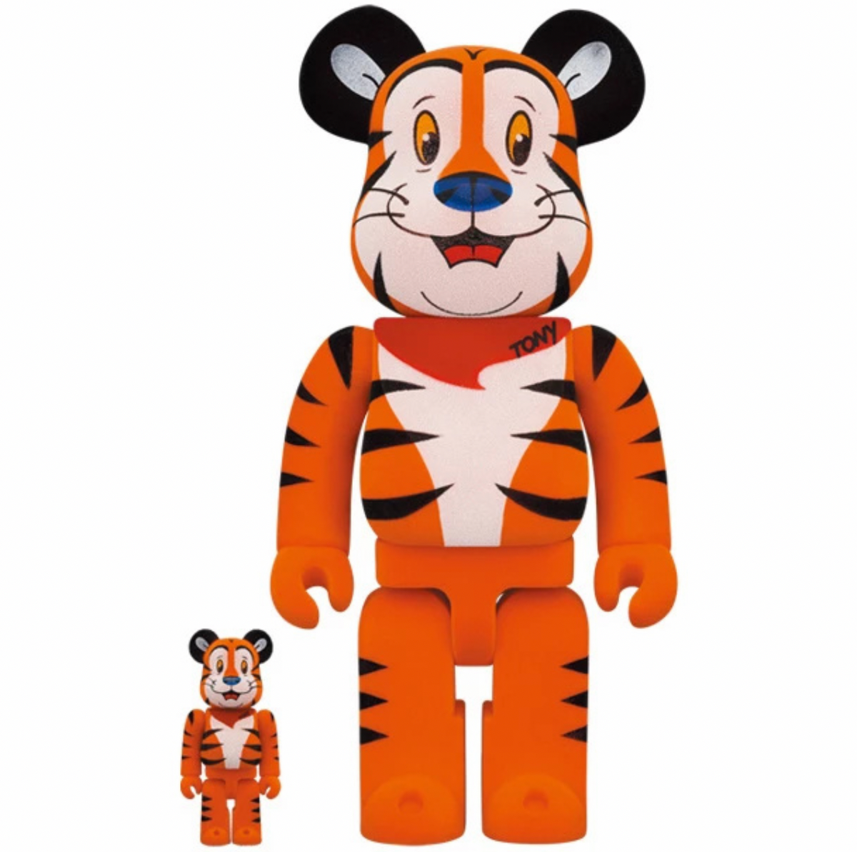 400% & 100% Bearbrick sæt - Tony The Tiger Flocky (Kelloggs)-Medicom Toy-Bearbrick