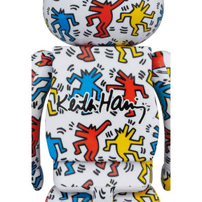 400% & 100% Bearbrick sæt - Keith Haring v9 (Dancing Dogs)