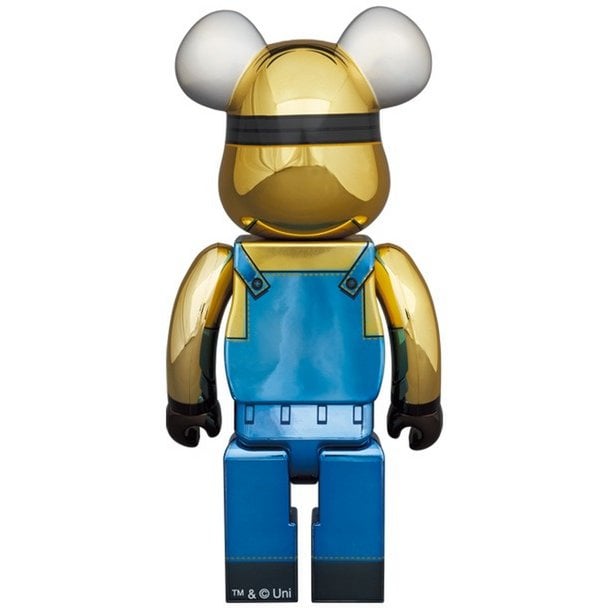 1000% Bearbrick - Minion Dave (Chrome ed.)