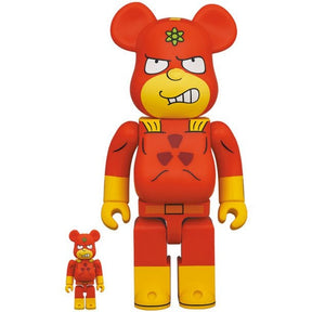 400% & 100%  Bearbrick sæt - Radioactive Man (The Simpsons)