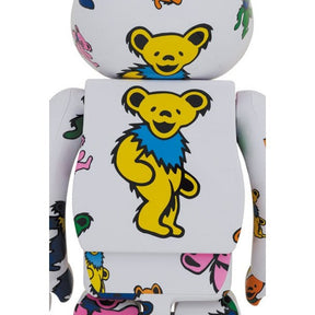 400% & 100% Bearbrick sæt - Grateful Dead (Dancing Bears Pattern)