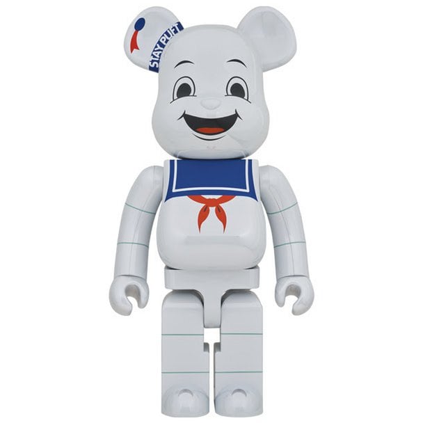 1000% Bearbrick - Stay Puft Marshmallow Man (White Chrome)