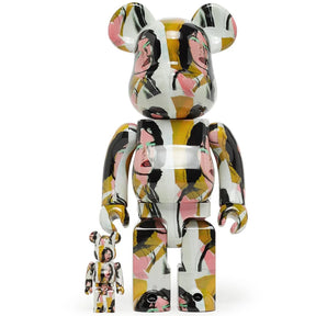 400% & 100% Bearbrick sæt - Mick Jagger (Andy Warhol)