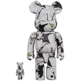 400% & 100% Bearbrick Sæt - Flower Bomber (Banksy)