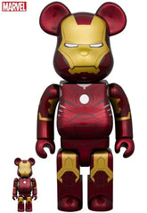 400% & 100% Bearbrick - Iron Man - Mark III (Infinity Saga)