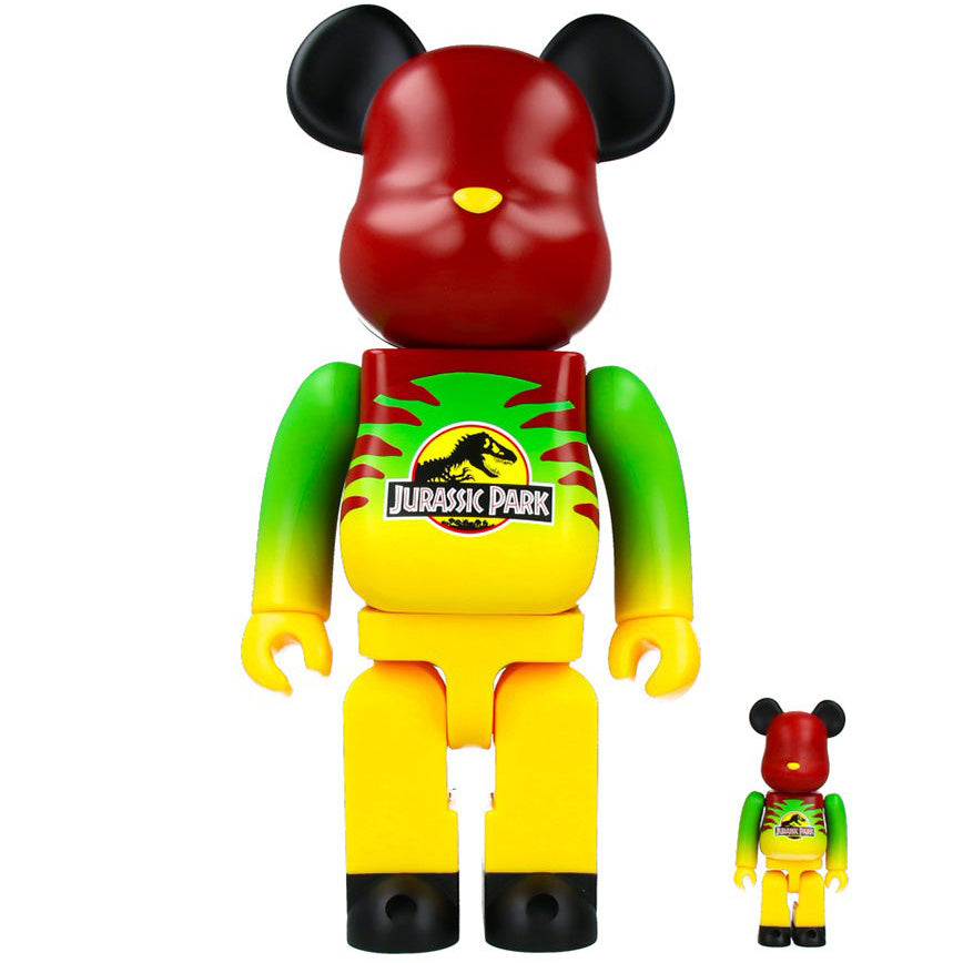 400% & 100% Bearbrick Set - Amplifier Yellow Heart (Reverse)