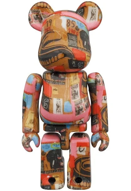 400% & 100% Bearbrick sæt - Andy Warhol x Jean-Michel Basquiat (V2 - Dentures)