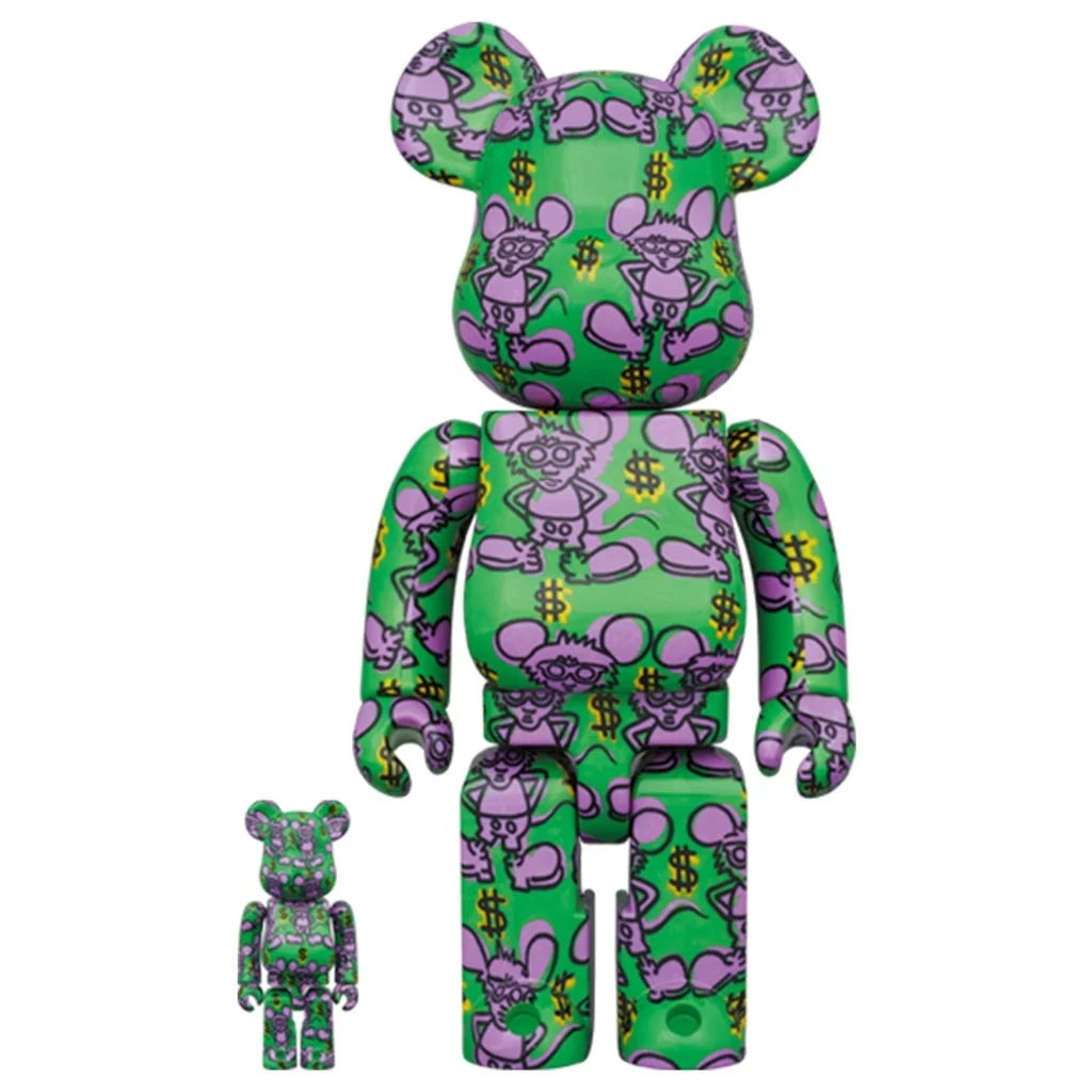 400% & 100% Bearbrick sæt - Keith Haring v11