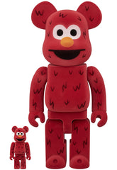 400% & 100% Bearbrick Set - Elmo (Flocked)